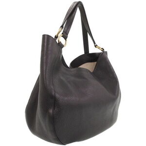 Gucci Interlocking tote shoulder pebbled G Brown bag calfskin